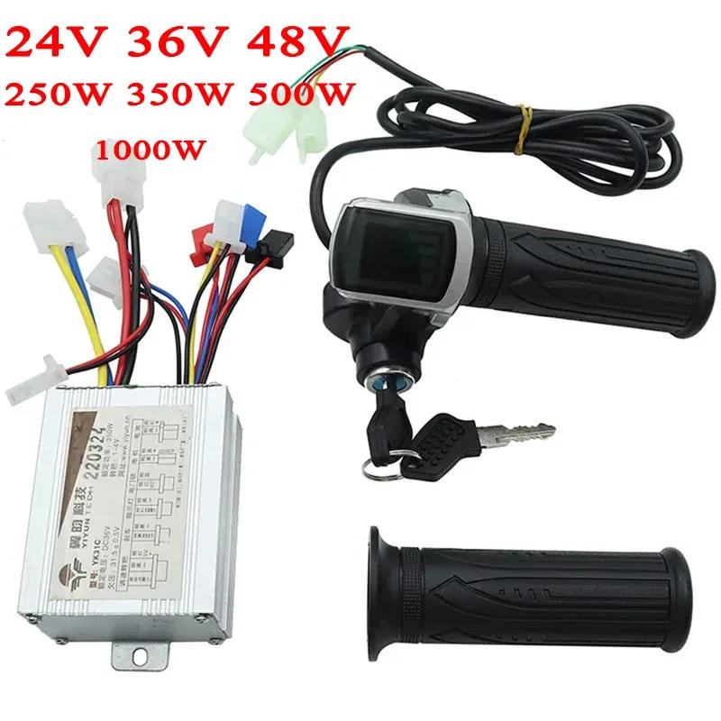 Description Picture 2 of itemElectric Bike Bicycle Scooter Accessories Motor Brushed Controller & Throttle Twist Grip 24V 36V 48V 250W 350W 500W 1000W