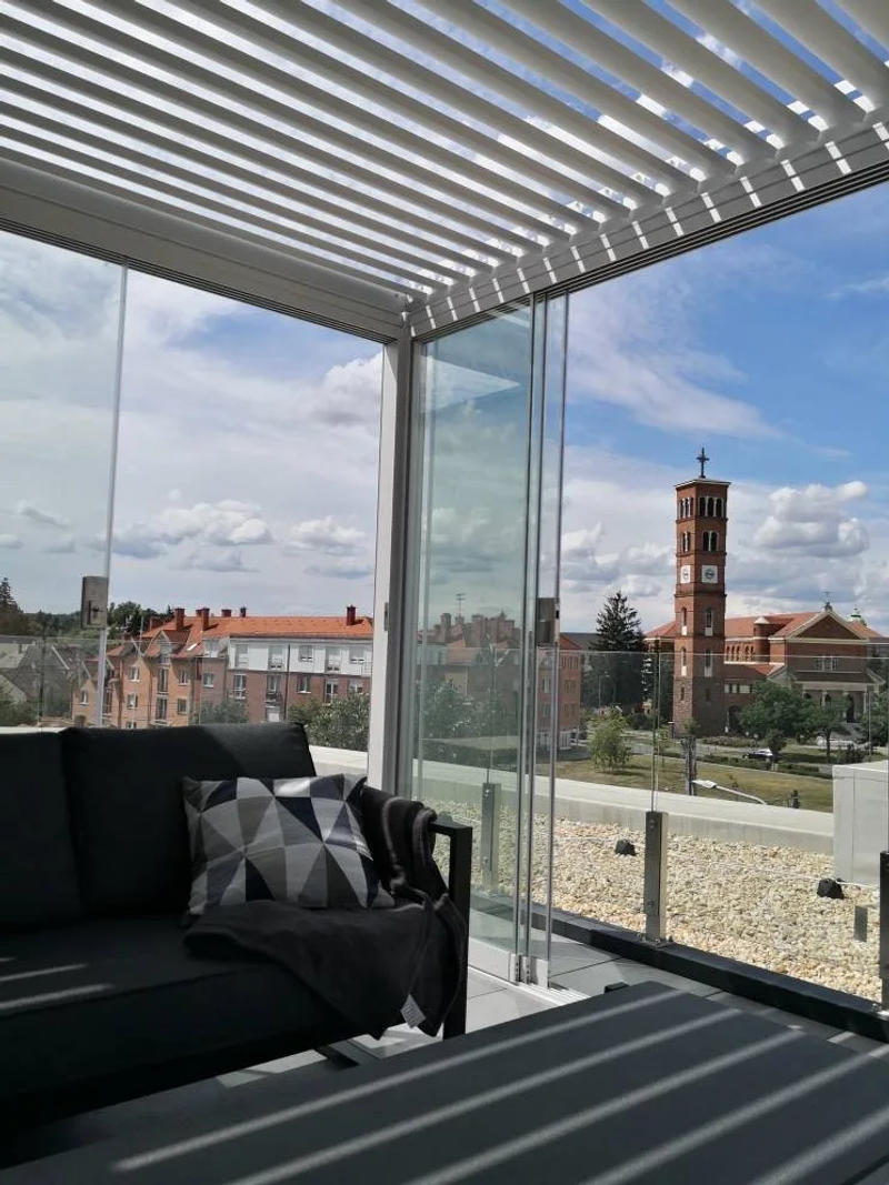 Description Picture 3 of itemFactory Wholesale Gazebos Motorized Louver Adjustable Louvered Roof Aluminum Pergola14.35*3m