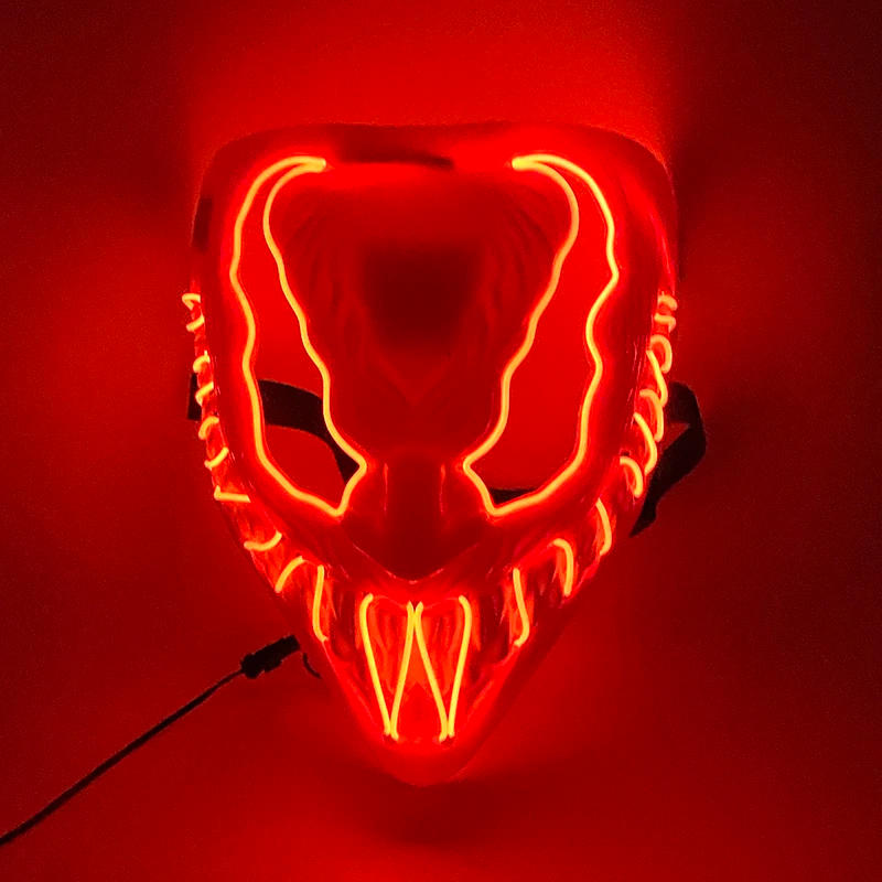 Description Picture 4 of itemNew Arrival Halloween Mask Horror Venom LED Luminous Mask Cosplay Costume Makeup Prom Party