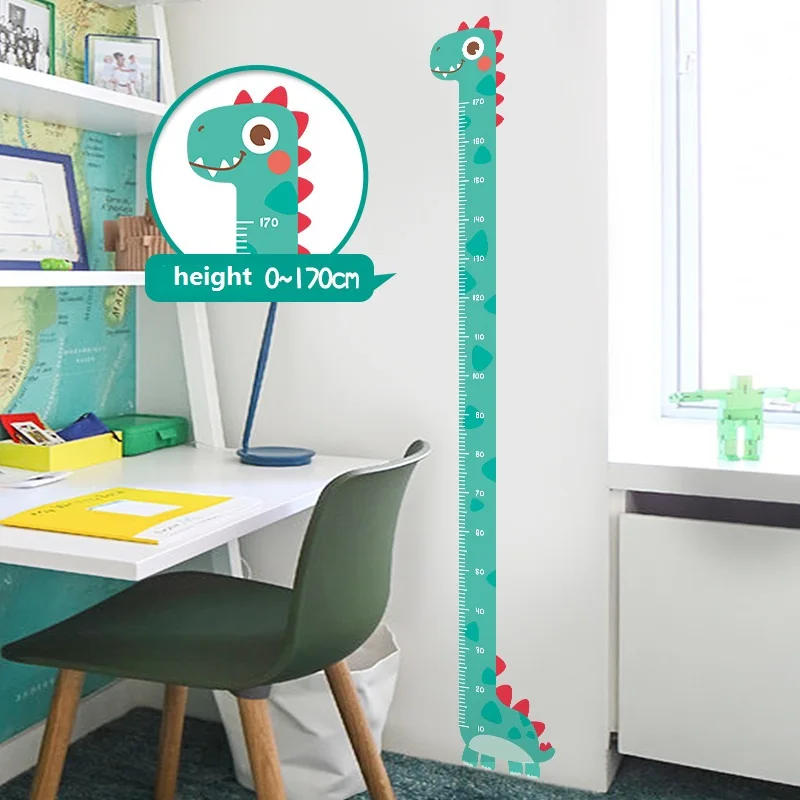 Description Picture 3 of itemKid Height Ruler Wall Sticker For Kids Room Girls Cartoon Animal Height Measure Wallpaper Growth Chart Nursery Decoration