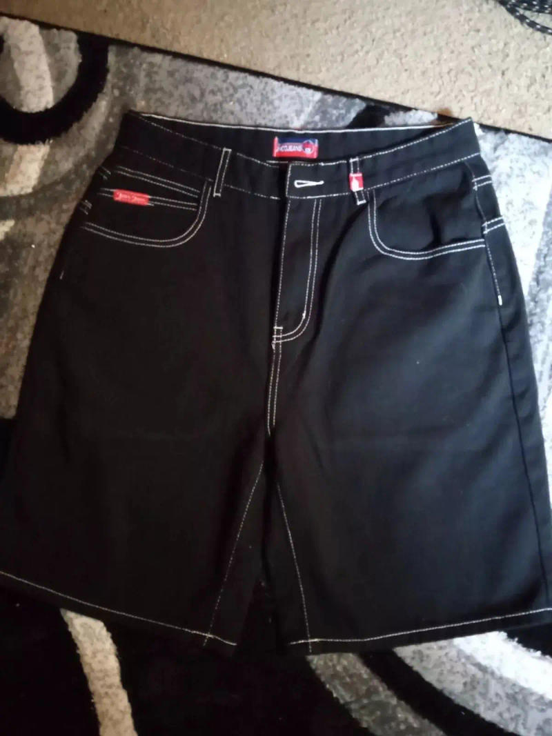 Description Picture 3 of itemHarajuku Jnco Snake Graphic Shorts Y2K Vintage Baggy Denim Gym  Sweatpants Pants Mens Womens High Waist Basketball Shorts