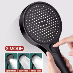 3 Modes 13CM Big Shower Head Adjustable High Pressure Water Saving Rainfall Flow Shower Faucet Nozzle Bathroom Accessories
