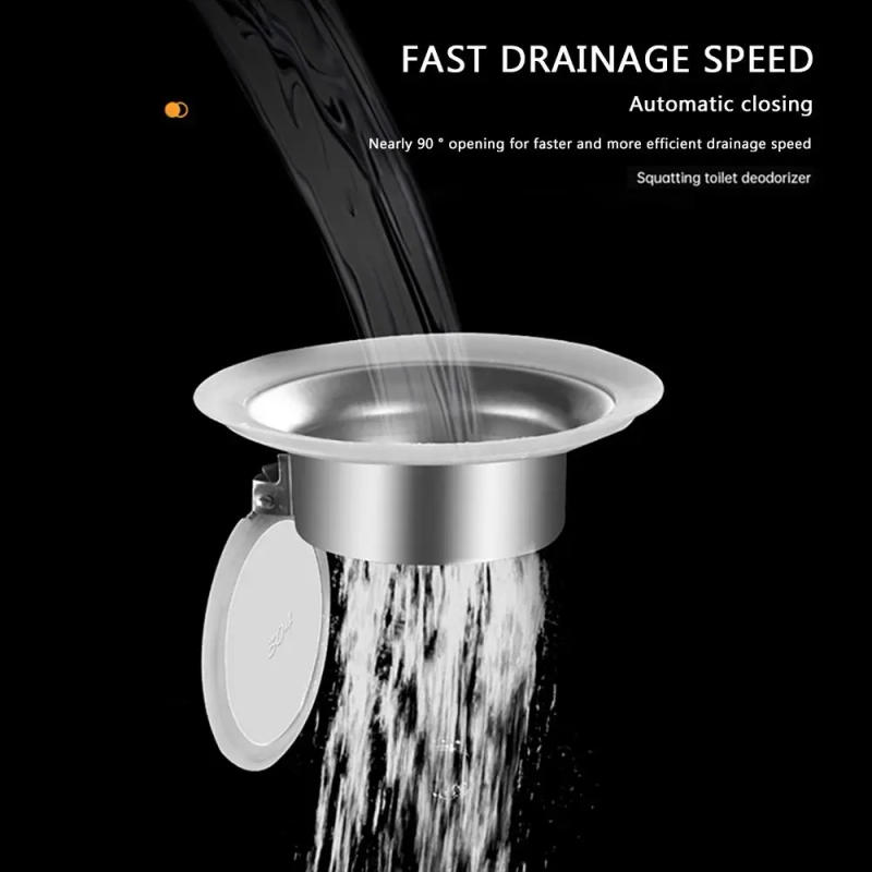 Description Picture 4 of itemStainless Steel 1 Pcs Squatting Pan Anti-smell Plugs Toilet Sewer Pipe Drain Cover Floor Sewage Overflow Anti-blocking Cover