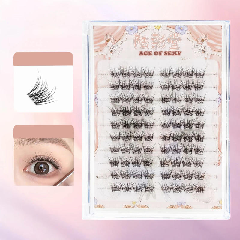Description Picture 4 of item10 Rows Long Thick False Eyelashes Ultra-lightweight Eyelash Extension Natural Cosplay Fake Eyelashes For Beginner Makeup Tools