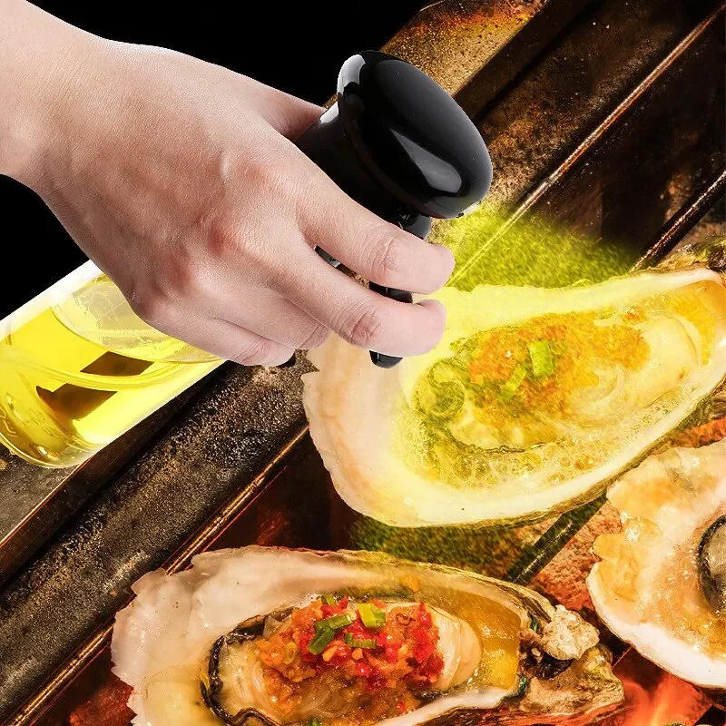 Description Picture 3 of itemCookware Bbq Transparent Cooking Oil Bottle Olive Oil Spray for Fitness Sauce Sprayer Set Tableware Kitchen Dining Bar Home