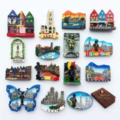 Belgium 3D Fridge Magnet for Home Decoration, Creative Sticker with Brussels Design, Souvenir for Kitchen and Home