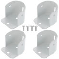 4 Pcs Flange Code Wardrobe Rack Bracket Closet Rod Socket Triangle Window Support Iron Holder Bathroom