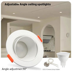 4-20pcs Low Pressure LED Downlight 12V 5W 7W Angle adjustable Ceiling lamp Spotlights rotating indoor lighting  Eye protection