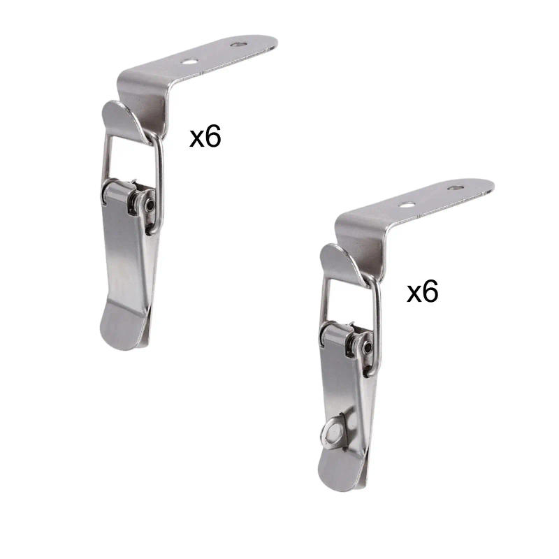 Description Picture 2 of item6x 90 Degree Buckle Hook Lock Bolt Right Angle Door Hasp Latch Latch Catches