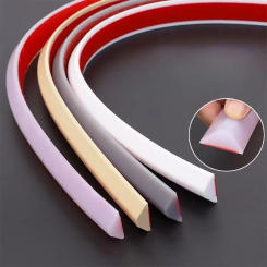 1PC 1m/39.37inch Bendable Silicone Shower Threshold Dry Wet Separation Door Bottom Sealing Strip Kitchen Sink Dam Barrier