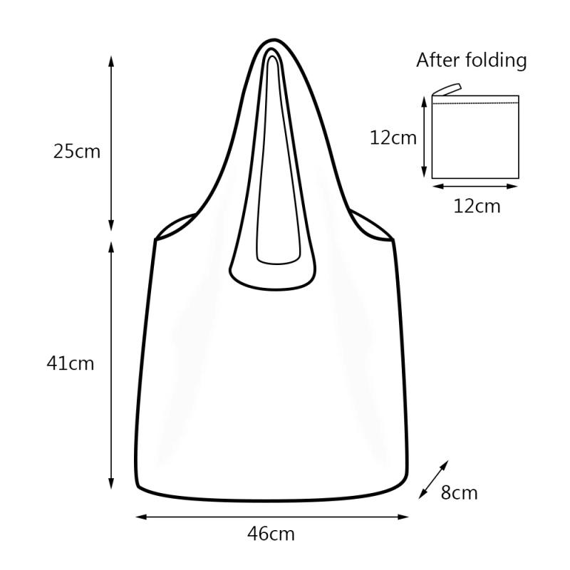 Description Picture 5 of itemFoldable Shopping Storage Bag Large Capacity Reusable Grocery Bag Eco Friendly Supermarket Shoulder Bag 1pcs