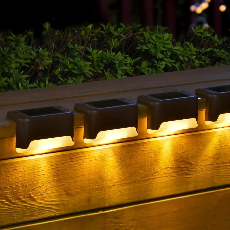 Description Picture 2 of item4/8pcs Solar LED Step Lamp Waterproof Outdoor Solar Deck Lights For Patio Garden Yard Pathway Decor Lighting