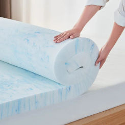 LINSY LIVING Mattress Topper Queen, 3 Inches Memory Foam Mattress Topper, Bed Topper Queen Size, Cooling Gel Infused Bed