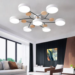 Nordic Living Room LED Ceiling Lamps Modern Home Decor Bedroom Lighting Fixtures Dining Room Green Macarone Ceiling Chandelier