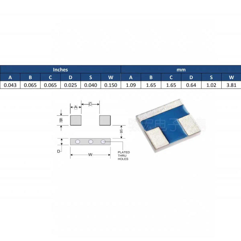 Description Picture 4 of itemOriginal new 100% SMD mount miniature 3.1*3.68mm RF microwave absorption temperature compensated attenuator inductor 12.4GHz 2W