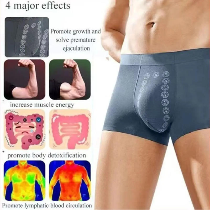 Description Picture 5 of item1Pc Shorts Men's Ice Silk Underwear Cool Underpants Breathable Magnetic Sexy Thin Four Corner Panties Lingerie Wholesale L-4XL