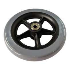 Y1UB 6/8Inch Anti-skid Wheelchair Front Castor Replacement Solid Tire Wheel for Electric & Manual Wheelchairs