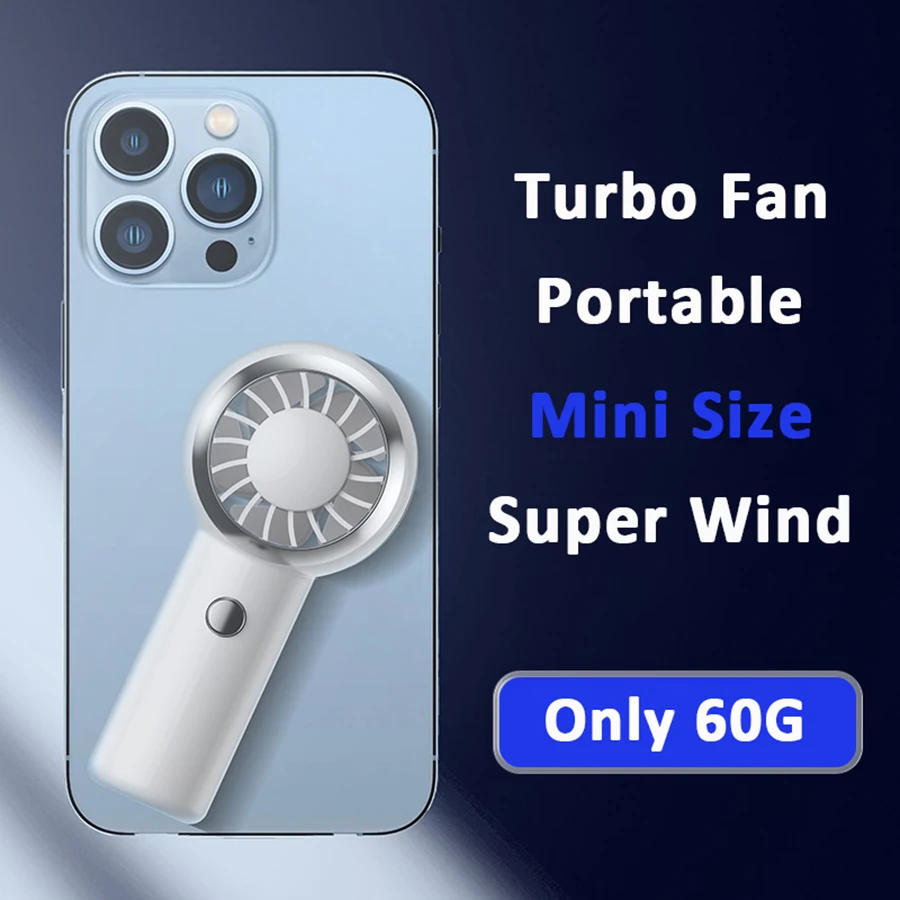 Description Picture 6 of item2024 New Ultra Lightweight Only 60G Handheld Fan Mini Air Conditioner Portable Fan Air Cooler Pocket Fan for Travelling Shopping