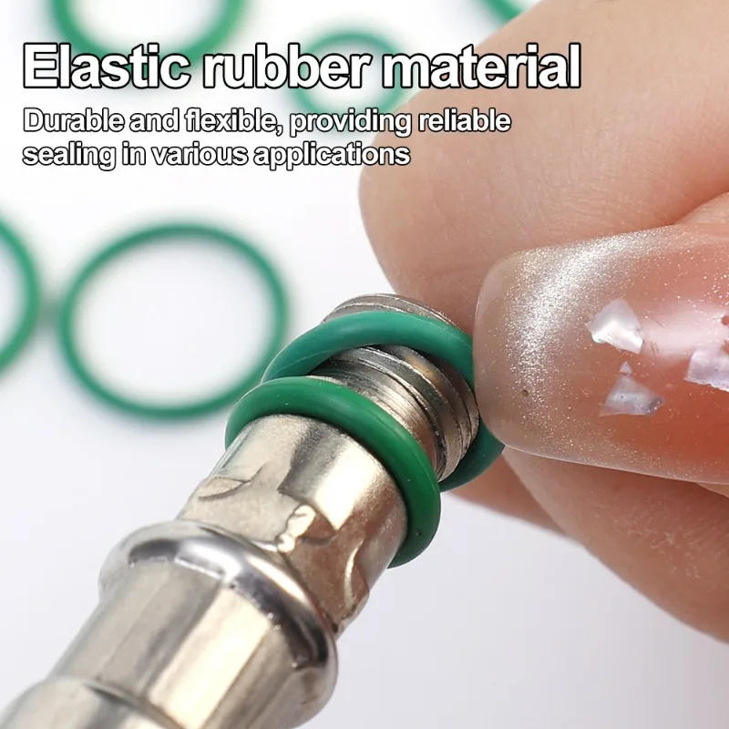Description Picture 6 of itemRepairing O-Ring Seals Rubber Washers Rings Universal Car Repair Tools Air Conditioner Ring Sets with Plastic BoxSilicone Gasket
