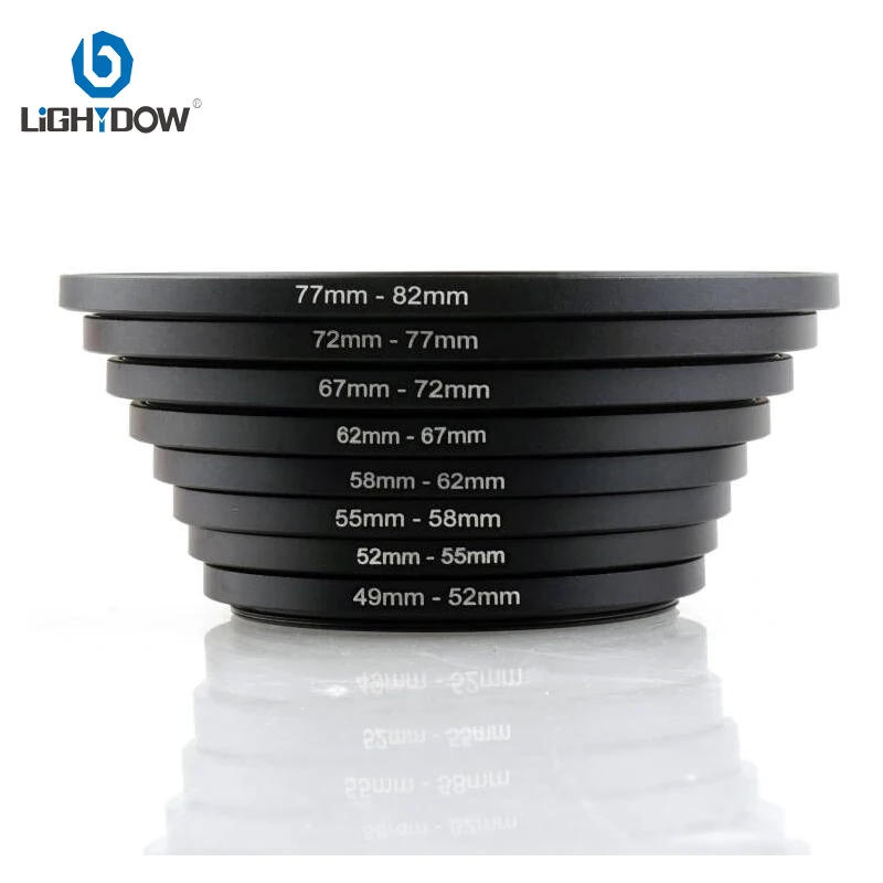 Description Picture 2 of itemLightdow Camera Lens Filter Adapter Ring Step Up Ring Metal 49 mm 55 58 62 67 72 77 82 mm for UV ND CPL Lens Hood etc