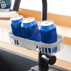 Adjustable Kitchen Sink Drain Rack Sponge Storage Faucet Holder Soap Drainer Shelf Basket Organizer Bathroom Accessories Hanger