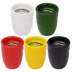 5 Colors Ceramics E27 Socket Light Bulb Holder Industrial Retro Vintage Edison Lamp Holder E27 Fitting Base Lampholder Dropping