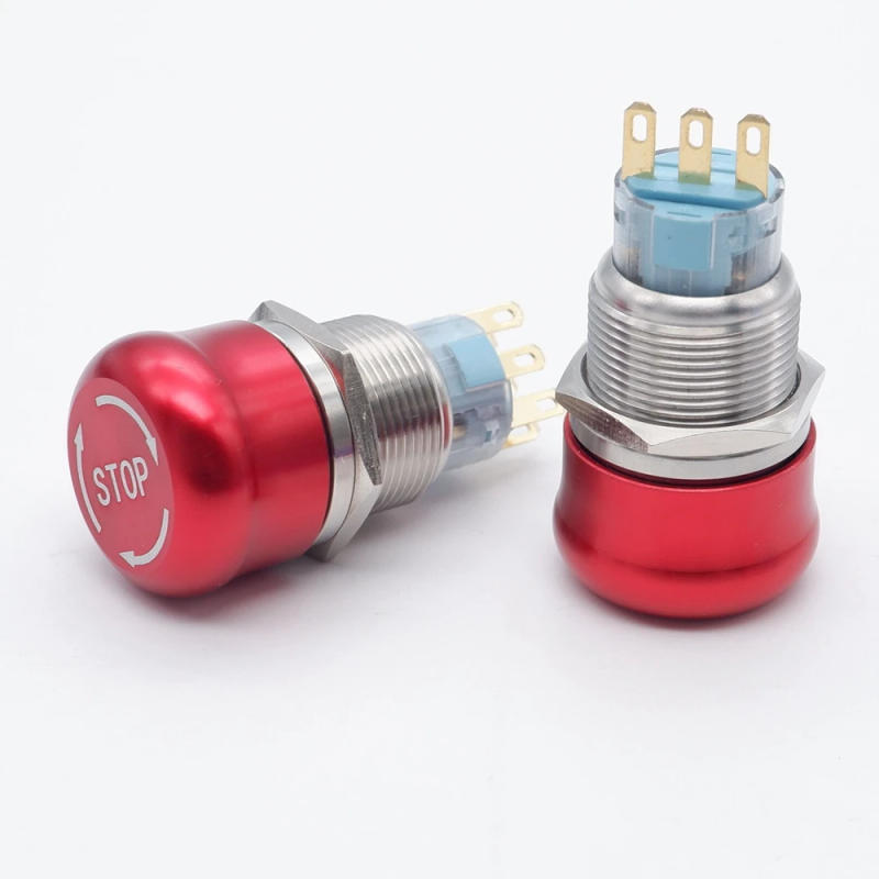 Description Picture 5 of item16/19/22mm Emergency Stop Metal Button Switch Locked Normally Closed 1NO1NC 2NO2NC Pin Terminal Stop Button Red Mushroom Head