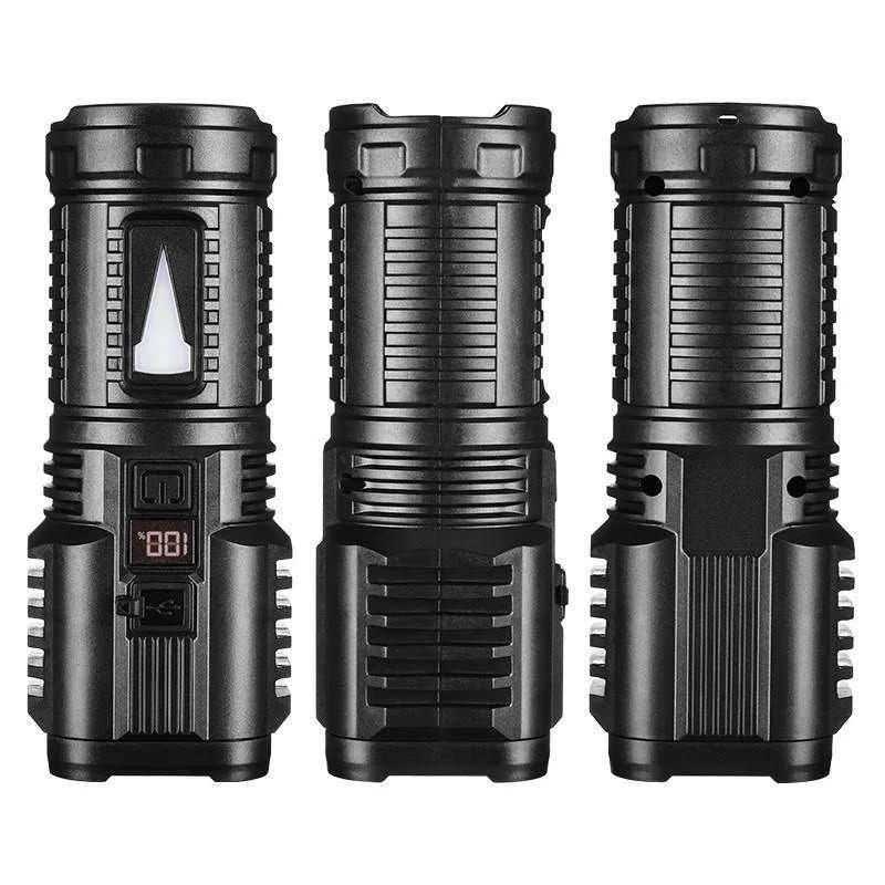 Description Picture 4 of item4LED High Power Flashlight With COB Light Super Bright Floodlight USB Rechargeable Type-c Flashlights Camping Fishing Lamp Torch