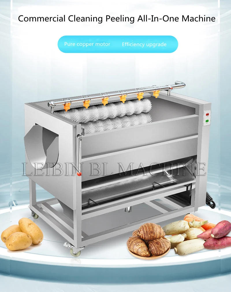 Description Picture 3 of itemElectric Peeler Commercial Automatic Potato Peeling Machine Potato Cleaning Peeling Machine Seafood Cleaning Machine