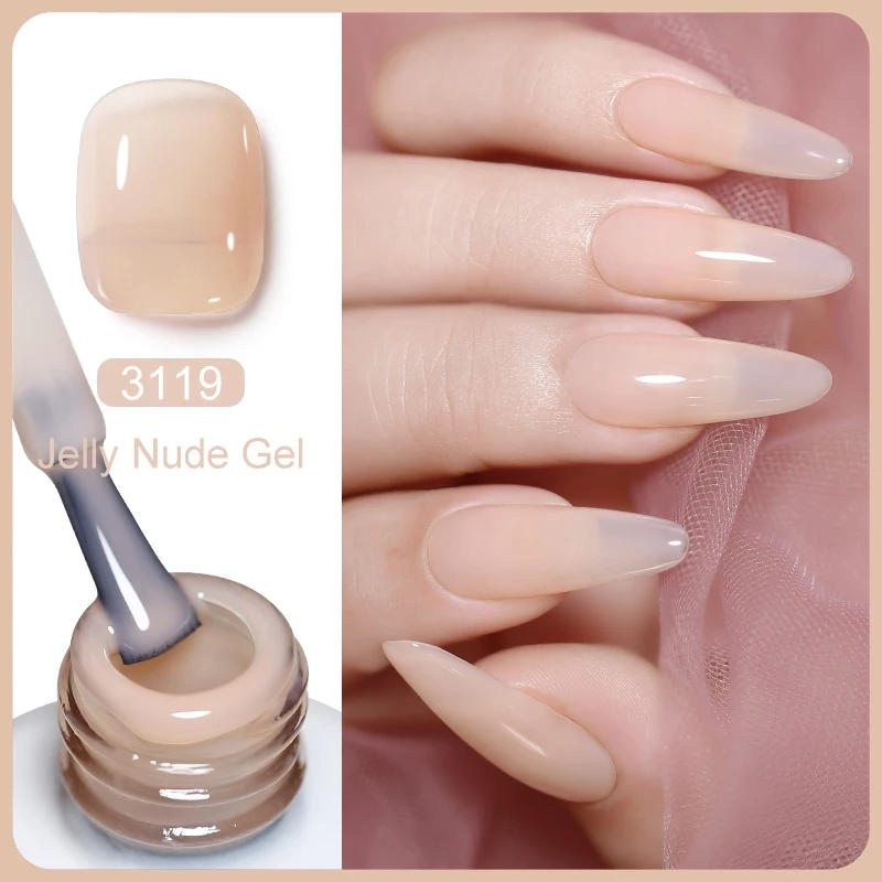 Description Picture 3 of itemArte Clavo 3pcs/Set Jelly Gel Polish Nude Pink Gel Nail Polish Translucent Semi Permanent All For Manicure Nail Art