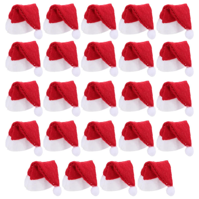 Description Picture 2 of item24pcs Mini Santa Hats Christmas Lollipops Santa Hats Lollipop Christmas Hat Small Mini Candy Santa Claus Caps Party Accessories