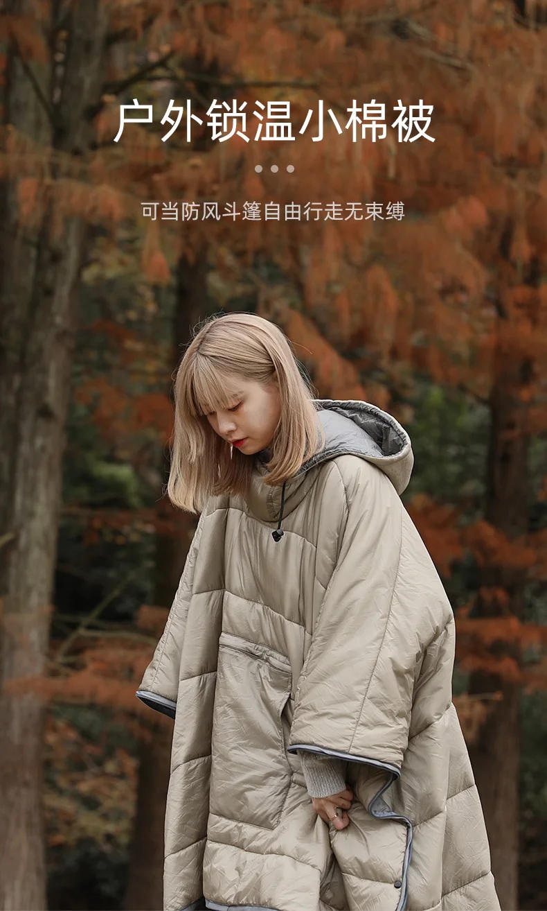 Description Picture 3 of itemLazy Cloak Sleeping Bag Unisex Portable Easy To Store Outdoor Waterproof Camping Warm Sleeping Quilt Winter Travel Poncho new