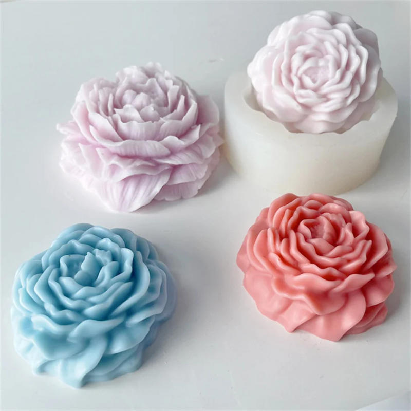 Description Picture 5 of itemSmall Flower Silicone Candle Mold |3d Rose Soap Chocolate Cake Decoration Baking Tools Diy Aromatherapy Gypsum Resin Clay mould
