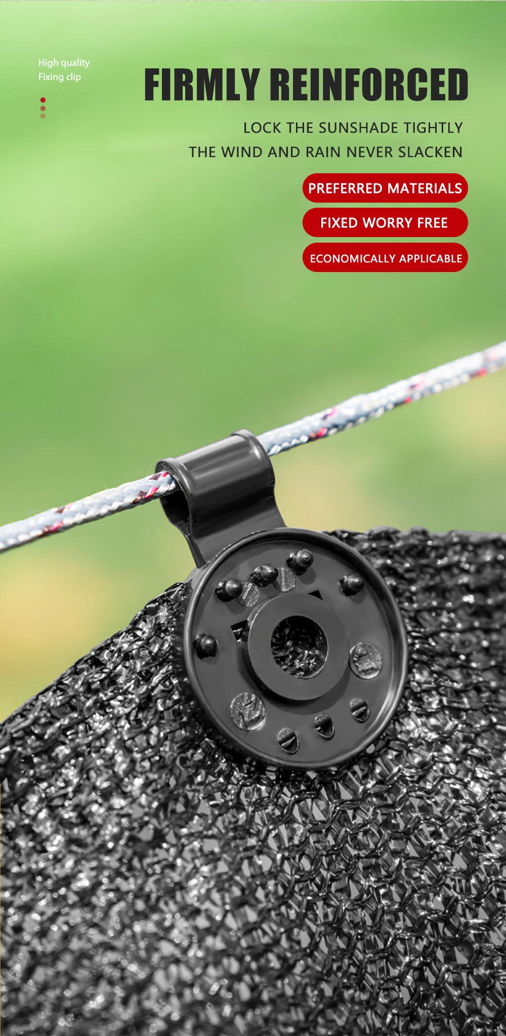 Description Picture 6 of item50PCS Shades Mesh Plastic Clip Shade Pergola Cloth Accessories Shading Awning Clips Shadow Tent Net Clip Garden Buildings