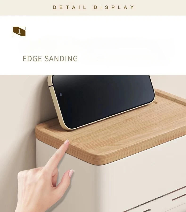 Description Picture 6 of itemWalnut&Beech bathroomWaterproof Wall Mount Toilet Paper Holder Shelf Toilet Roll Paper Tube Storage Rack Storage Box Tray Rack