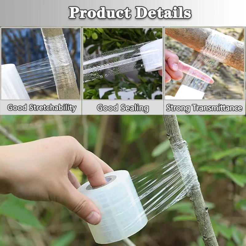 Description Picture 2 of item1PC PE Grafting Tape Film Self-adhesive Garden Tree Plants Seedlings Vine Tomato Grafting Accessories Stretchable 2-10cm Width