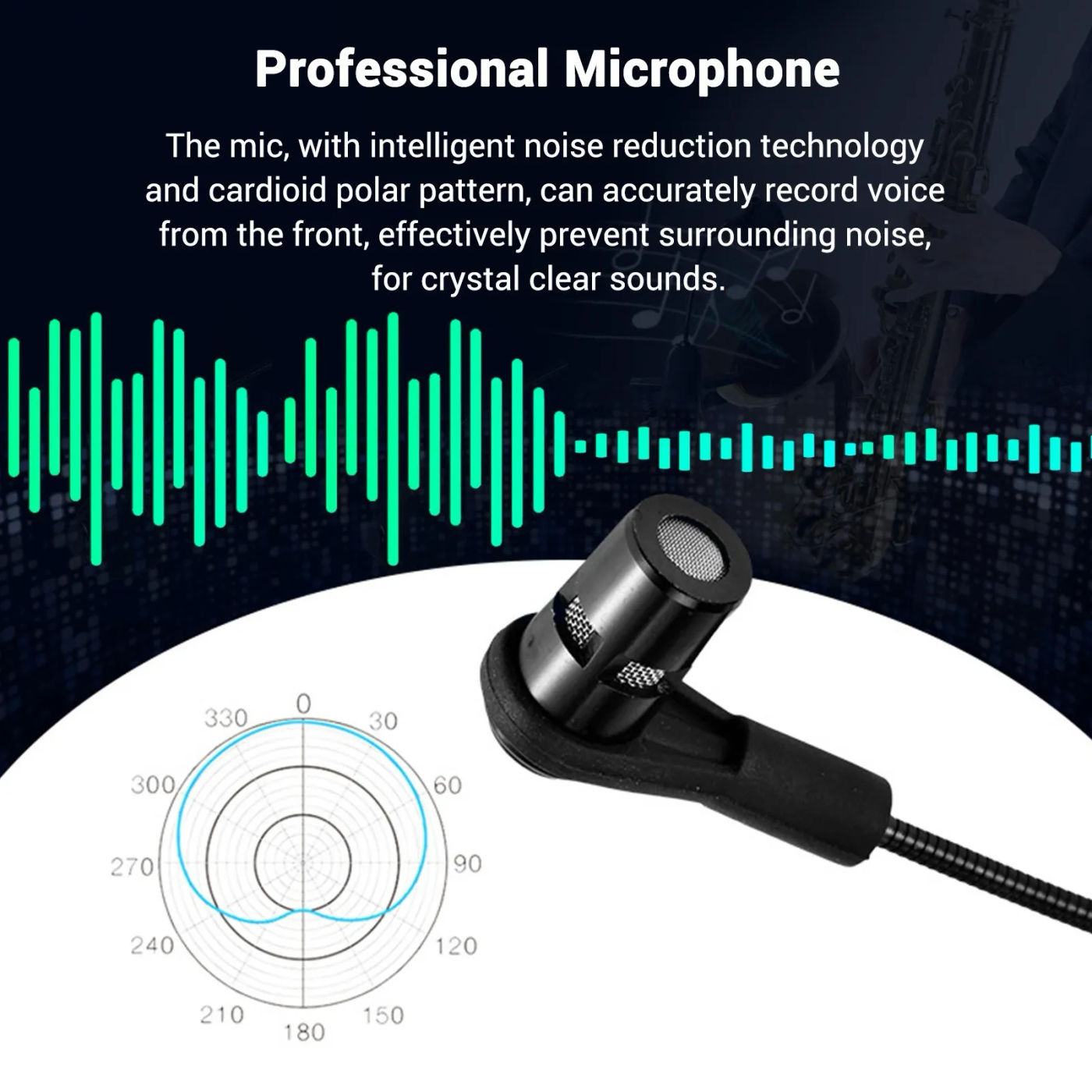 Description Picture 4 of itemWireless Instruments Pickup Pmplifier UHF 2.4G Microphone Wireless Receiver Transmitter for Saxophone Trumpet Horn Tuba flute