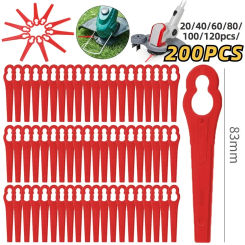 20/60/100/120pcs Cutter Blades Plastic L83 Blades Spare Parts Fast Cutting Grass Trimming Machine Blade Durable for Lawn Trimmer