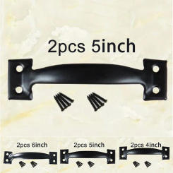 Convenient Door Handle Replacement Screws Household Iron Wardrobes 2Pcs Attachment Barn Black Cabinets Garages