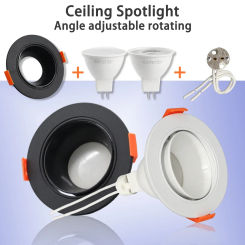 1-20pcs Square Energy Saving 7W LED Spotlight DC 12V 24V MR16 GU5.3 Base Warm light Angle Adjustable Rotating For Home derection