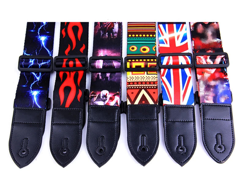 Description Picture 3 of itemFashion Retro Ethnic Style Guitar Strap Adjustable Leather Strap for Folk Guitar Electric Guitar Bass Ukulele Guitar Accessories