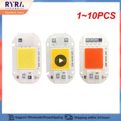 1~10PCS COB Module Driverless 220V 20W 30W Flip DOB 50w Led Chip Lamp Beads For Spotlight Floodlight Plants Growing Grow Light