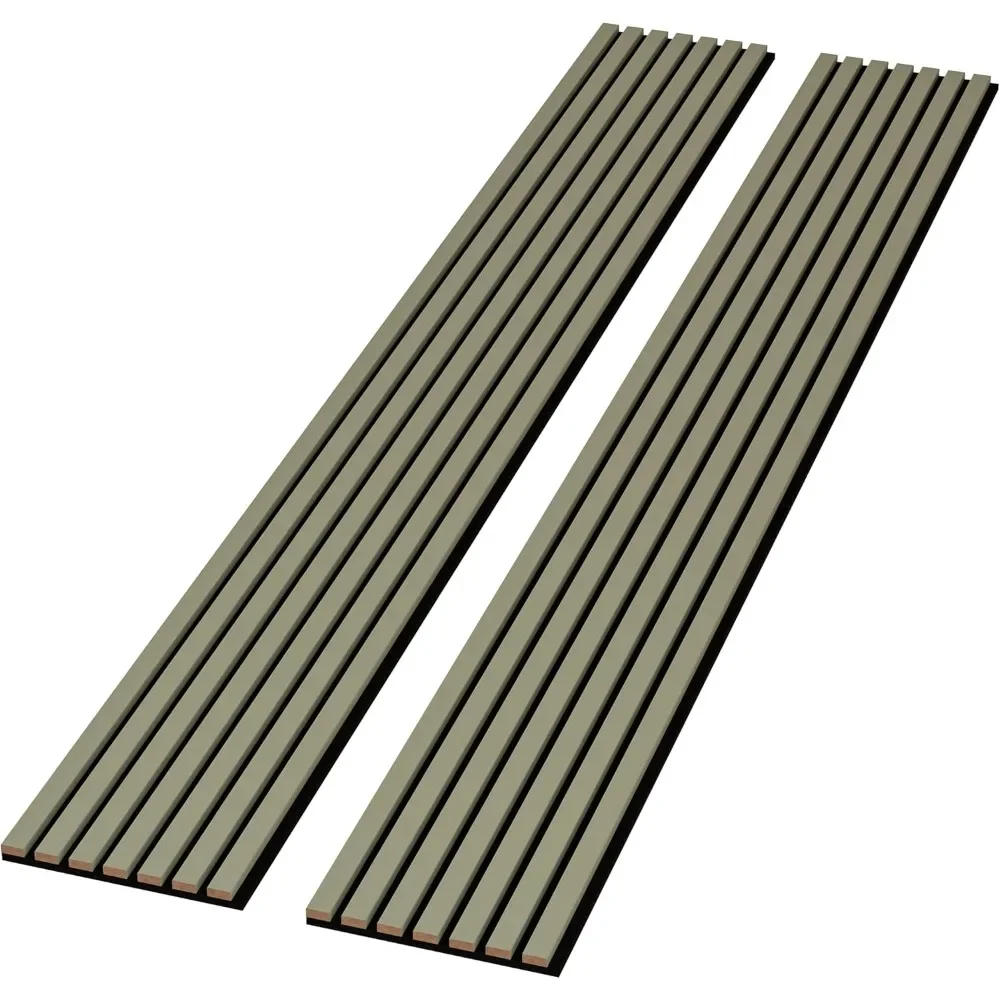 Description Picture 2 of item2 Pack - 94” L x 12.6” W Soundproof Acoustic Wood Wall Panels, 3D Slat Paneling, Decorative Panels for Walls and Ceilings