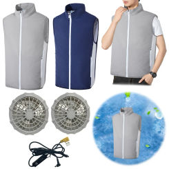 Cool Vest with Cooling Fan Air-conditioned Clothes for Men Women Cooling Jackets for High Temperature Work Fishing Hiking Vest
