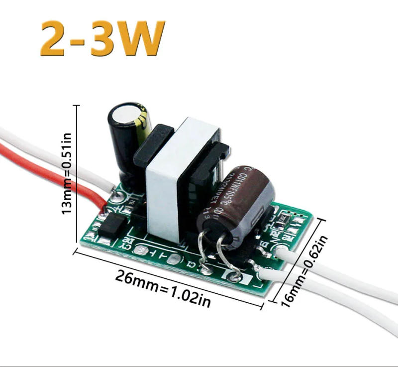 Description Picture 2 of itemLED Isolation Driver AC100-265V 2-3W 3-5W 4-7W 8-12W 12-18W 18-24W Drive Power 250mA LED Downlight Bulb Lighting Transformer DIY