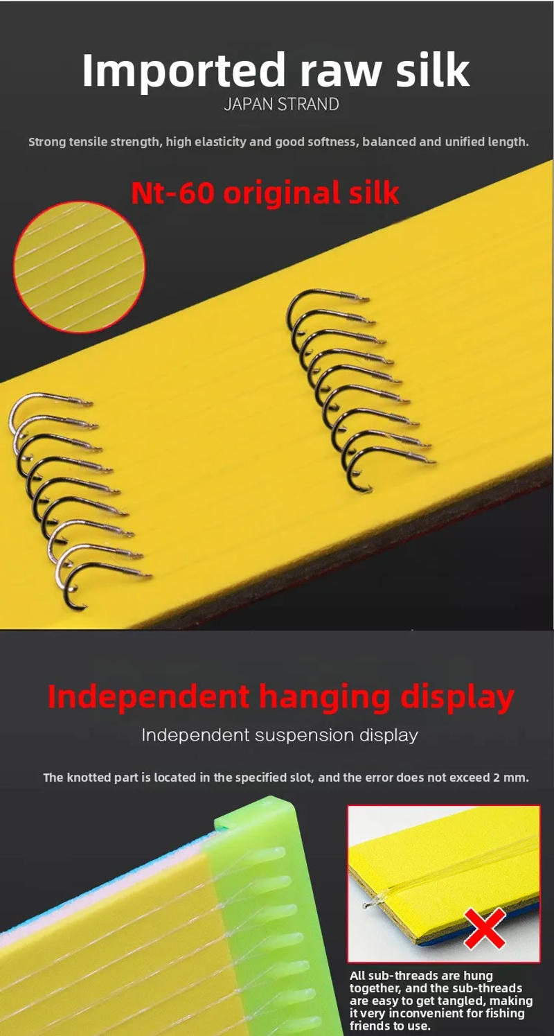 Description Picture 2 of itemThe hand-tied Iseni gold red sleeve hook fish hook