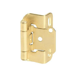 Viladepot 1/2” Overlay Gold Cabinet Hinges 10PCS Semi Wrap Partial Wrap Overlay Kitchen Cabinet Hinges