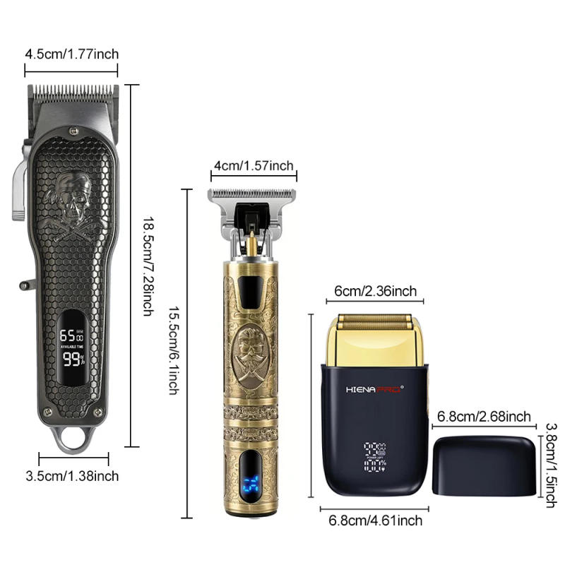 Description Picture 5 of itemProfessional men's hair clipper, rechargeable beard trimmer, T-blade electric hair clipper, Men's gift, Father's Day gift