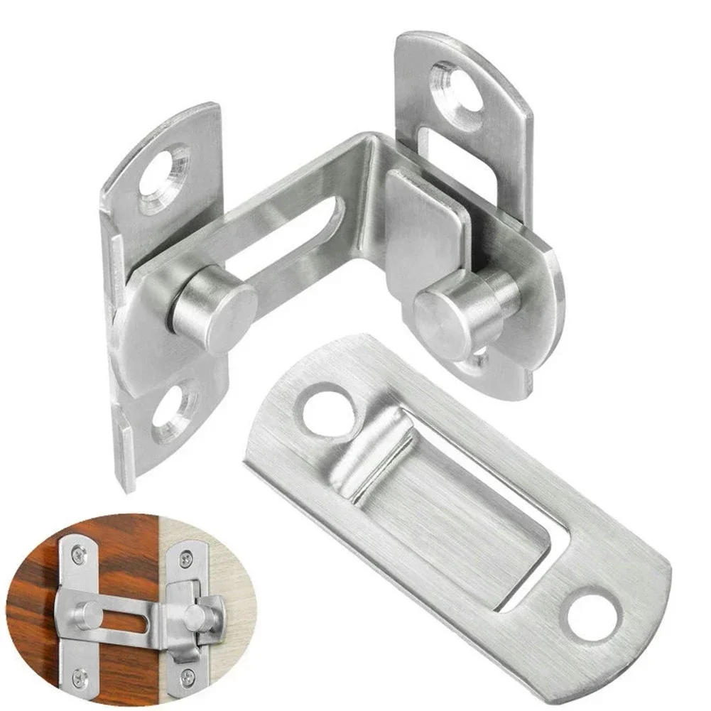 Description Picture 2 of itemDoor Latch Doors Locks 3 Inch 90 Degree Right Angle Door Latch Buckle Hasp Sliding Lock Barrel Bolt Hardware Safety Door Bolt
