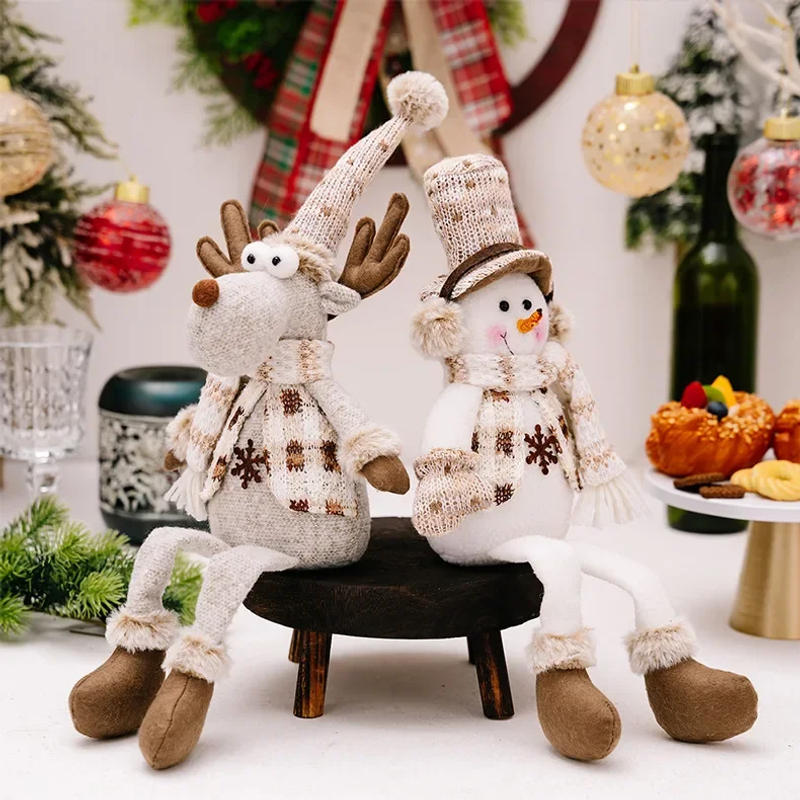 Description Picture 6 of itemChristmas Snowman Telescopic Doll New Knitted Elk Doll Window Scene Christmas Decoration Merry Christma Gift Happy New Year